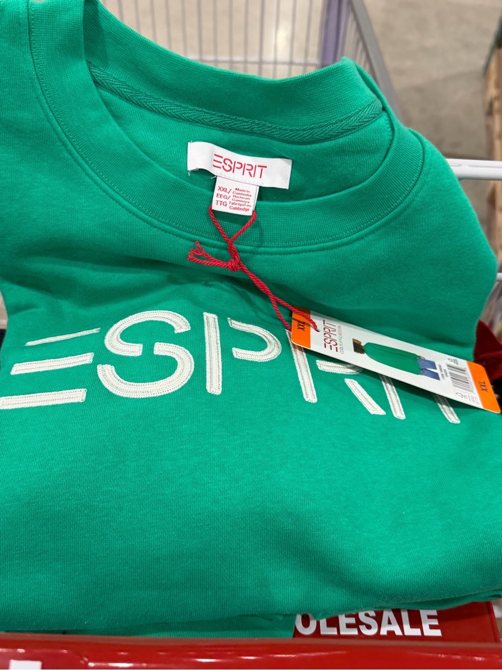 Esprit Green Crewneck Sweatshirt with White Logo